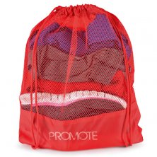 Promotional Mesh Drawstring Bags printed with company logo