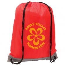 Promotional Reflective Drawstring Backpacks with company logos