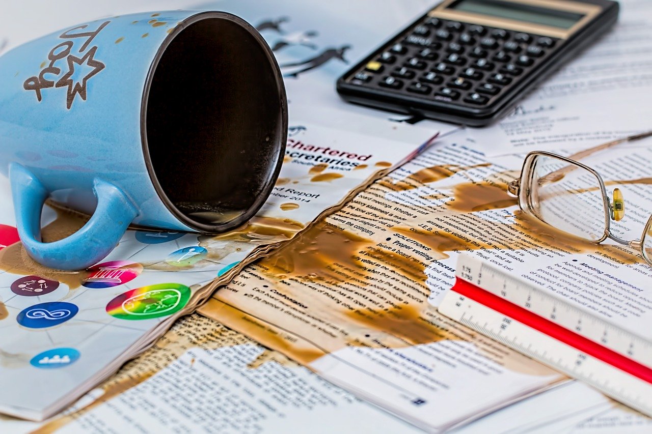 A messy desk