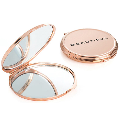 Double Compact Mirror in Rose Gold