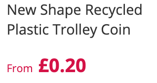 New Shape Recycled Plastic Trolley Coin