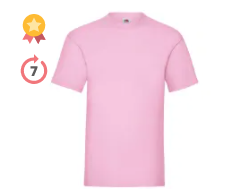 Fruit of the Loom Valueweight T-Shirts in Pink