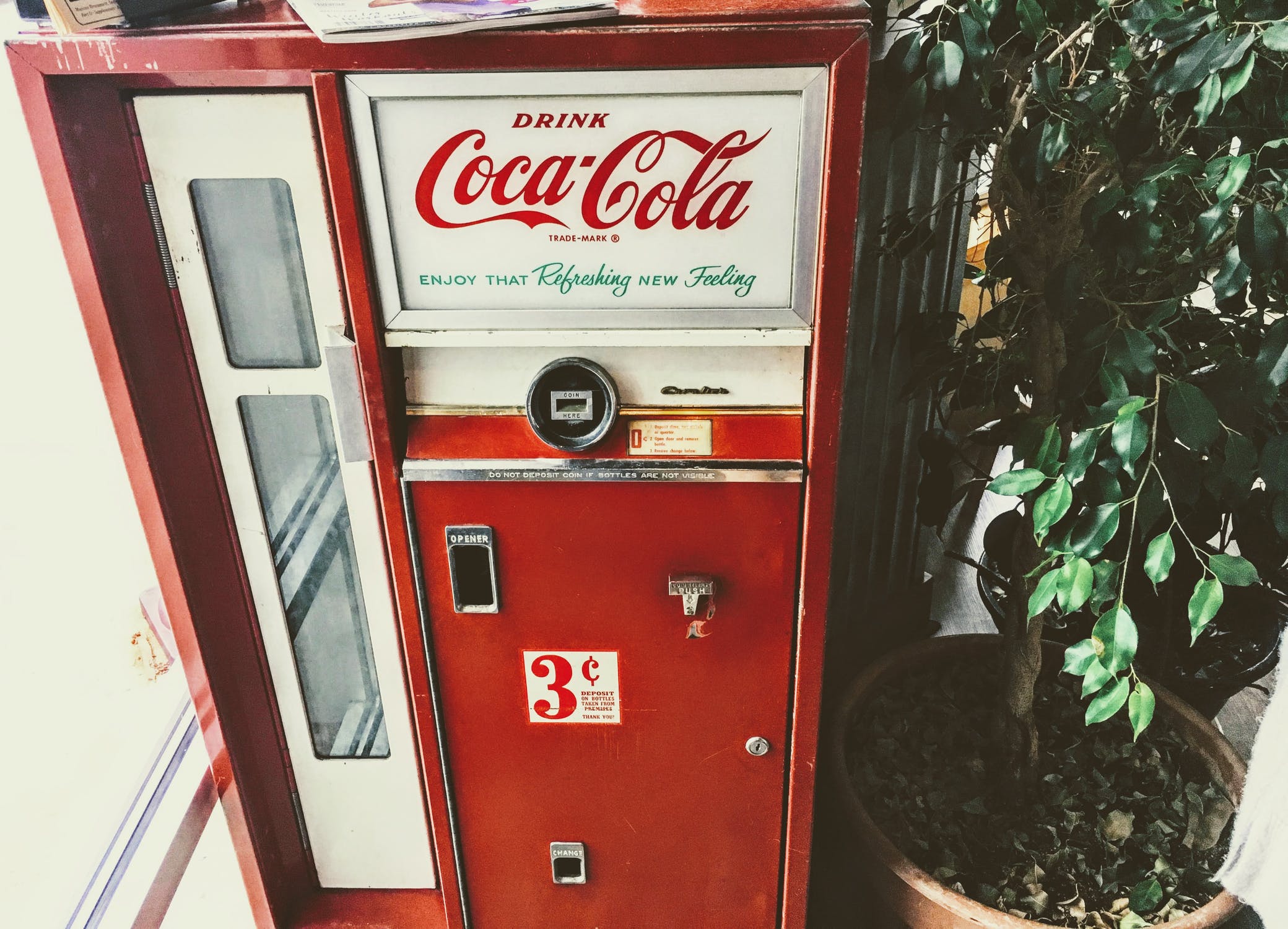 Red vending machine