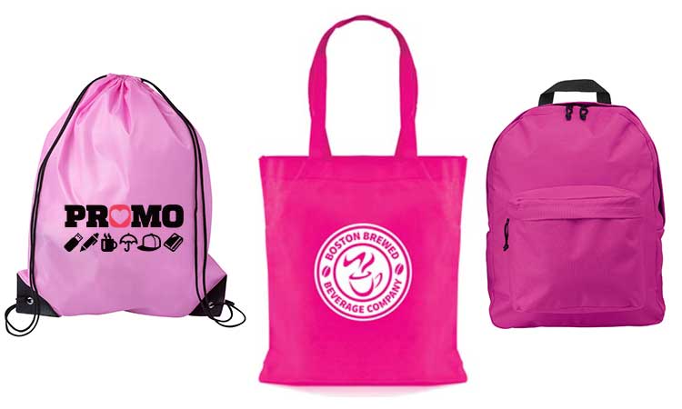 promotional bags in pink