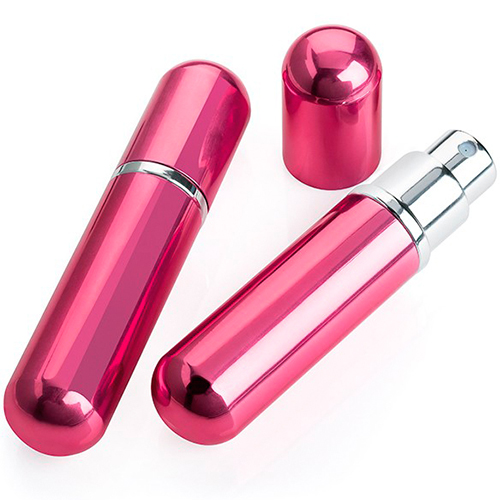 Chrome Finish Perfume Atomiser in Pink