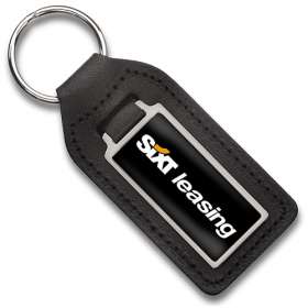 Large Medallion Split Leather Keyfobs