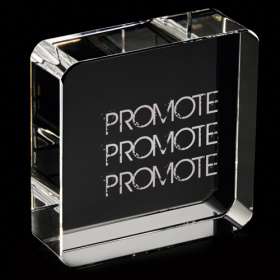 60mm Optical Crystal Square Paperweights