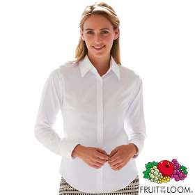 Fruit of the Loom Lady Fit Long Sleeve Oxford Shirts