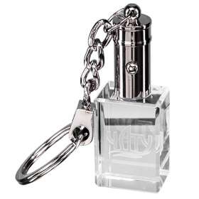 3D Engraved LED Crystal Keyrings