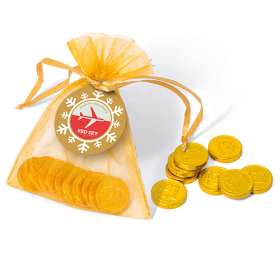 Christmas Chocolate Coin Bags