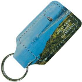 Full Colour Recycled Leather Keyrings
