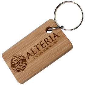 Real Wood Oblong Keyrings