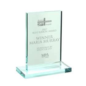 Rectangular Jade Glass Trophy Awards
