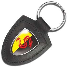 Templar Shield Leather Keyfobs