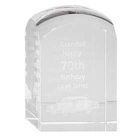 3D Engraved Crystal Domed Towers