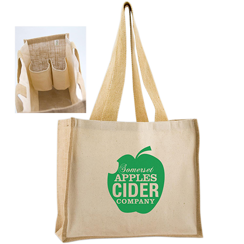 Bottle Holder Tote Bags Personalised Bag For Life Promotional Bags Branded Giveaways