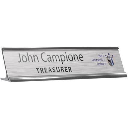 Reusable Metal Nameplates | Printed Name Plates | Promotional Desk ...